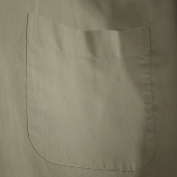 Platinum mode grey green solid dress shirt size XL cotton blend - Picture 2 of 7